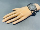 Cowboy Hat And Horseshoe!! Vintage Native American Navajo Sterling Silver Bracelet-Nativo Arts