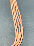 Pink Heishi Native American Navajo Sterling Silver Pretty Necklace-Nativo Arts