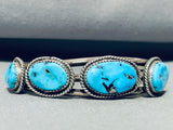 Will Mariano Vintage Native American Navajo Turquoise Sterling Silver Bracelet-Nativo Arts