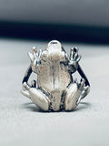Detailed Vintage Southwest Frog Sterling Silver Ring-Nativo Arts