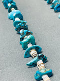 Native American Long Chunky Nugget Vintage Navajo Heishi Necklace Old-Nativo Arts