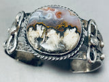 One Of The Most Unique Vintage Native American Navajo Agate Sterling Silver Bracelet-Nativo Arts