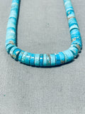 Native American Beautiful Vintage Santo Domingo Turquoise Sterling Silver Necklace-Nativo Arts