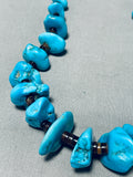 Noteworthy Vintage Native American Navajo Turquoise Sterling Silver Necklace-Nativo Arts
