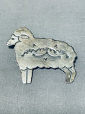 Wonderful Vintage Native American Navajo Sterling Silver Sheep Pin-Nativo Arts