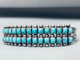 Early 1930's Vintage Native American Zuni Turquoise Sterling Silver Bracelet-Nativo Arts