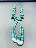Medicine Man Vintage Native American Navajo Turquoise Heishi Jacla Necklace Old-Nativo Arts