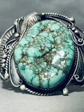 Edison Dixon Best Carico Lake Turquoise Vintage Native American Navajo Sterling Silver Bracelet-Nativo Arts