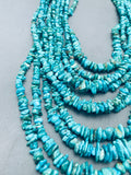 Grand Vintage Native American Navajo Turquoise Graduating Strand Sterling Silver Necklace-Nativo Arts