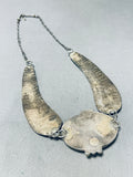 Marshmellow Agate!! Vintage Native American Navajo Sterling Silver Necklace Old-Nativo Arts