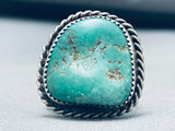 Stunning Vintage Native American Navajo Royston Turquoise Sterling Silver Ring Old-Nativo Arts