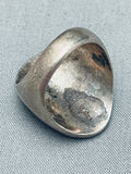 Plant And Cloud Vintage Native American Hopi Sterling Silver Heavy Mens Ring-Nativo Arts