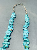 179 Grams Heavy Vintage Native American Navajo Turquoise Nugget Heishi Necklace-Nativo Arts