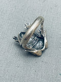 Detailed Vintage Southwest Frog Sterling Silver Ring-Nativo Arts