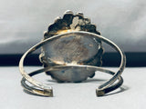 1950s Abreza Signed Vintage Native American Navajo Royston Turquoise Sterling Silver Bracelet-Nativo Arts
