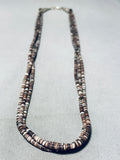 Fab Vintage Santo Domingo Dark Heishi Sterling Silver Necklace-Nativo Arts