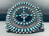 The Finest Vintage Native American Zuni Turquoise Cluster Bracelet This Year!-Nativo Arts