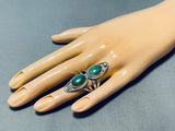 Gorgeous Vintage Native American Navajo Royston Turquoise Sterling Silver Ring-Nativo Arts