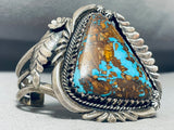 Boulder Turquoise Mine (rare) Vintage Native American Navajo Sterling Silver Bracelet Old-Nativo Arts