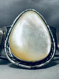 The Best Vintage Native American Navajo Yellow Shell Sterling Silver Bracelet-Nativo Arts