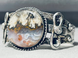 One Of The Most Unique Vintage Native American Navajo Agate Sterling Silver Bracelet-Nativo Arts
