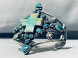 Best Vintage Native American Navajo Cross Turquoise Sterling Silver Bracelet-Nativo Arts
