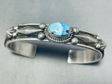 Golden Hills Turquoise!! Albert Jake!! Vintage Native American Navajo Sterling Silver Bracelet-Nativo Arts
