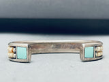 Intricate Vintage Native American Navajo 6' Wrist Turquoise Inlay Sterling Silver Bracelet-Nativo Arts