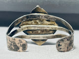 Gasp! Vintage Native American Navajo Dinaosaur Fossil Sterling Silver Bracelet-Nativo Arts
