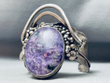 The Most Unique Vintage Native American Navajo Charoite Sterling Silver Bracelet-Nativo Arts