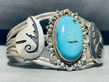 Bears Of Turquoise Vintage Native American Navajo Sterling Silver Geomtric Bracelet-Nativo Arts