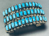 One Of The Best Ever Vintage Zuni Turquoise Sterling Silver Bracelet-Nativo Arts