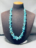 179 Grams Heavy Vintage Native American Navajo Turquoise Nugget Heishi Necklace-Nativo Arts