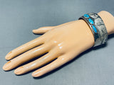 Native Desert Campfire Vintage Native American Navajo Turquoise Sterling Silver Bracelet-Nativo Arts