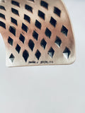 Diamond Precision Hand Stamped Vintage Native American Navajo Sterling Silver Bracelet