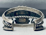 Imported Vintage Native American Navajo Steve Arviso Turquoise Sterling Silver Bracelet-Nativo Arts