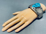 Norman Cambridge Godber Turquoise Vintage Native American Navajo Sterling Bracelet-Nativo Arts