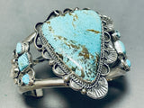 One Of The Most Unique Vintage Native American Navajo Turquoise Sterling Silver Bracelet-Nativo Arts