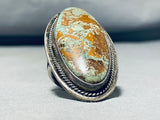 Enormous Vintage Native American Navajo Royston Turquoise Sterling Silver Ring-Nativo Arts