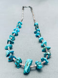 Authentic Vintage Native American Navajo Turquoise Sterling Silver Necklace-Nativo Arts