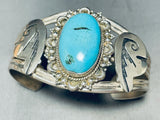 Bears Of Turquoise Vintage Native American Navajo Sterling Silver Geomtric Bracelet-Nativo Arts