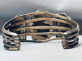 Unique Concho Vintage Native American Navajo Turquoise Sterling Silver Bracelet-Nativo Arts
