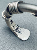 Authentic Orville Tsinnie Vintage Native American Navajo Sterling Silver Bracelet-Nativo Arts