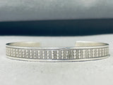 Marvelous Vintage Native American Laguna Sterling Silver Bracelet Signed Glenn Paquin-Nativo Arts