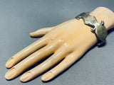Thorns And Thick Vintage Native American Navajo Sterling Silver Bracelet Cuff Old-Nativo Arts
