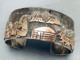 Rich Reeves Vintage Native American Navajo Sterling Silver Hogan Bracelet-Nativo Arts