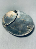 Important Early Albert Lee Vintage Native American Navajo Turquoise Sterling Silver Buckle-Nativo Arts