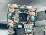 Native American Mike Rogers Vintage Navajo Turquoise Sterling Silver Concho Belt-Nativo Arts