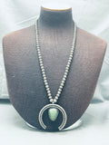 Tremendous Vintage Native American Navajo Royston Turquoise Sterling Silver Necklace-Nativo Arts