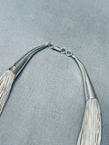 100 Strand Vintage Native American Navajo Sterling Silver Heishi Necklace Old-Nativo Arts